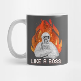 Gorilla Tag Like a Boss VR Gamer Merch Mug